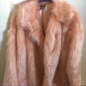 Pink Faux Fur Coat